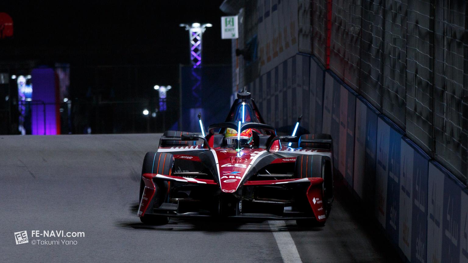【第14戦 東京E-Prix FP1速報】モルタラがトップタイム。濡れた路面で速さを見せる。