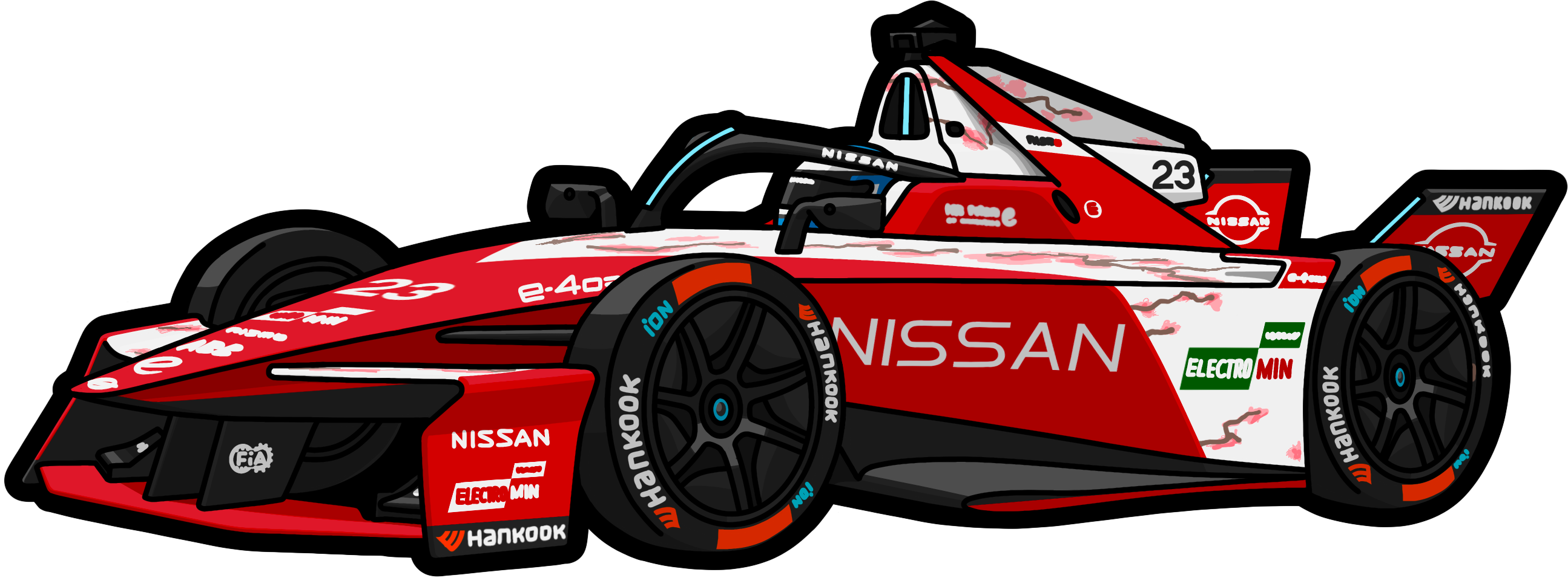 NISSAN FORMULA E TEAMイラスト